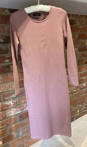 Ladies Atmosphere Pink Long Sleeved Bodycon Dress - Size UK10 - Picture 1 of 4