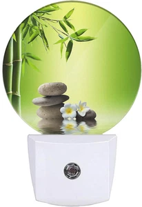 Night Light, Plug in Night Light Japanese Spa Garden Bamboo Stone Night - Picture 1 of 12