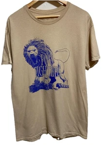 Foo Fighters 2023 2 Sided Tour Shirt Large Band Tee Off White Purple Lion Merch. - Picture 1 of 4
