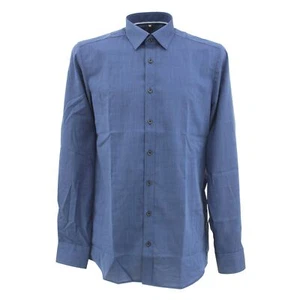 MARVELIS Herren langarm Hemd Baumwolle bügelfrei Slim stahlblau 31113 - Picture 1 of 2