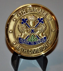 US Army 4th Brigade 87th Division Battle Ready Challenge Coin - Picture 1 of 2