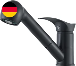 Wasserhahn Küche Schwarz Hochdruck Armatur Küche 360° Drehbare Küchenarmatur Aus - Bild 1 von 12