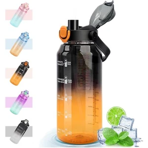 Wasserflasche Trinkflasche Wasser Flasche 2L Wiederverwendbar & Fruchteinsatz - Bild 1 von 2