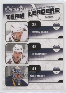 2010-11 O-Pee-Chee Team Leaders Thomas Vanek Tim Connolly Ryan Miller #TL-4