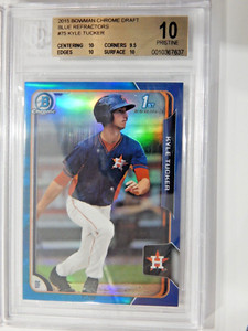 2015 Kyle Tucker Bowman Chrome Blue Refractor 125/150 BGS 10 Houston Astros RC