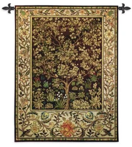 30x40 TREE OF LIFE Umber William Morris Art Tapestry Wall Hanging - Picture 1 of 1