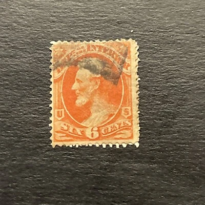 US  Stamps Scott #O18….6 cents Dept of Interior Used Ng - Image 1 of 2