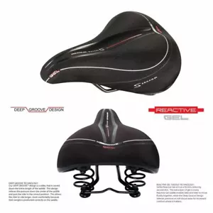 Serfas FS-243 Full Suspension Hybrid Reactive Gel Saddle-Cycling Seat-New - Picture 1 of 2