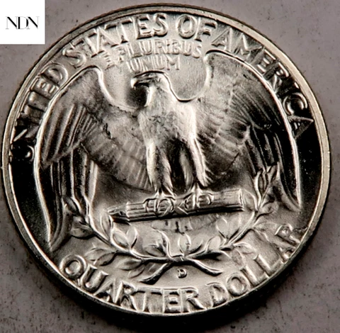 1962-D Washington Quarter - Gem BU - 90% Silver Cover
