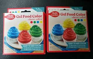 2 Betty Crocker GEL Comida Colores Clásicos Rojo Azul Verde Amarillo Glaseado Esmerilado Nuevo - Imagen 1 de 5