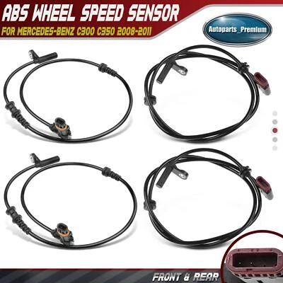 Sensores de velocidad de rueda ABS delanteros y traseros 4 piezas para Mercedes-Benz C300 C350 2008-2011 Foto 1 de 4