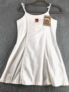 Kidokay Nuevo Vestido Blanco de Algodón Niñas Talla 12 Años Ajustable Correas Spagettii - Imagen 1 de 14