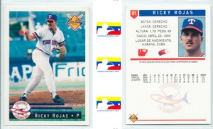 1993  Venezuelan Baseball Card RICKY ROJAS  # 81 BEST QUALITY AVAILABLE !