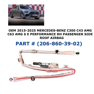 Airbag techo derecho mercedes-benz c300 c43 amg 2015-2025 206-860-39-02 Foto 1 de 4