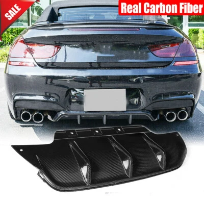 Alerón labial difusor parachoques trasero de fibra de carbono para BMW F06 F12 F13 M6 2012-2017 Foto 1 de 4