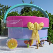 Mini Polly Pocket Hatbox Skirts Light-up Happening Hair Ballsaal Hutbox Bluebird
