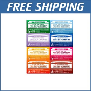 8-Count Pure-Castile Bar Soap Variety - Organic & Vegan Options, 5 oz Each - Picture 1 of 9