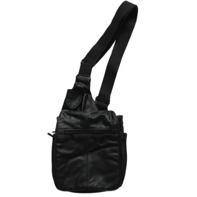 Bolso Bandolera Bandolera DB Design De Colección Cuero Negro Organizador de Viaje Unisex Foto 1 de 4