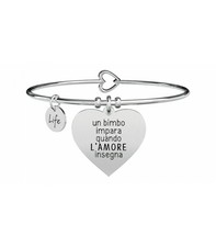 Kidult bracciale  Love Collection CUORE L'AMORE INSEGNA 731292 ORIGINALE NUOVO