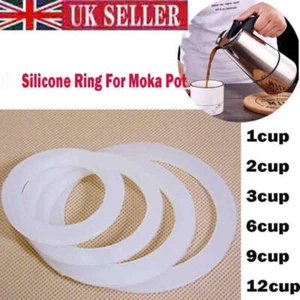 Universal Gasket Seal Ring For Coffee-Espresso Moka Stove Pot Top Silicone Rings - Imagen 1 de 18