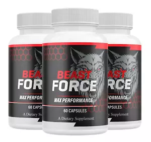 ( 3 Pack ) Beast Force Pills BeastForce Maximum Performance Formula - Picture 1 of 3