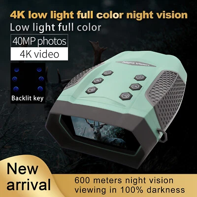 IR Digital Night Vision Goggles-4K HD Camera Binoculars for Hunting Camping - Image 1 of 4