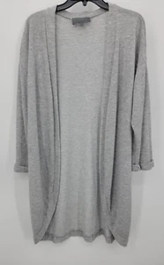 Sunday in Brooklyn Cardigan Sweater Womens Large Gray Long Open Boho Neutral - Picture 1 of 9