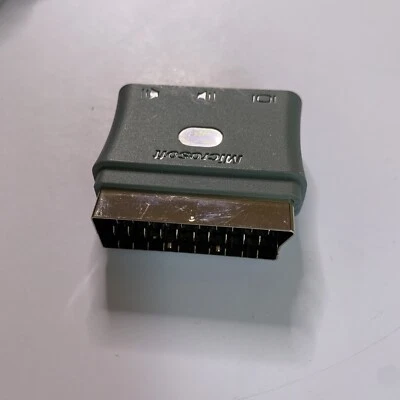 Genuine Microsoft XBOX 21 Pin SCART to 3 RCA Adapter AV Audio Video Converter - Image 1 of 4