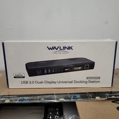WAVLINK USB 3.0 Universal Docking Station Dual Display with HDMI & DVI/VGA - Image 1 of 3