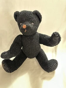 VNTG Ted D Bear By Dept 56 Fully Jointed, Posable Teddy Bear 16” Black - Picture 1 of 14
