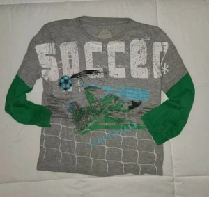 Maglia grafica manica lunga a strati ragazzo Abademn "Calcio/Calcio" taglia 6 - Foto 1 di 4