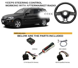 Car Stereo Wiring w Steering Wheel Control Retention for BMW X5  - Picture 1 of 1