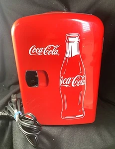 Classic Coca-Cola 6 Can Portable Mini Fridge Koolatron Retro Tested & Works Cold - Picture 1 of 7