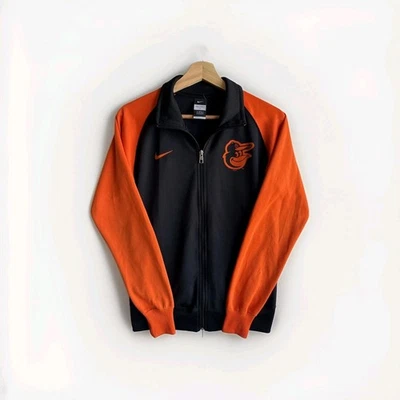 Baltimore Orioles Nike Track Style Full Zip Jacket Black & Orange Women's Large - Image 1 of 4