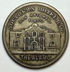 Texas, San Antonio - (1880er) Southern Hotel Bar One Drink Medaille - Bild 1 von 2