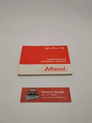 Libretto Caratteristiche E Prescrizioni Tecniche Alfa Romeo Alfasud - Immagine 1 di 4