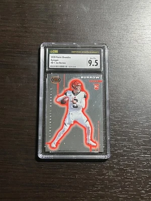 JOE BURROW 2020 Panini Chronicles Dynagon Rookie RC Card #D-1 Graded CSG 9.5! - Image 1 of 2
