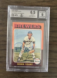 1975 Topps Robin Yount #223 BGS 6.5 Auto 9 RC - Picture 1 of 2
