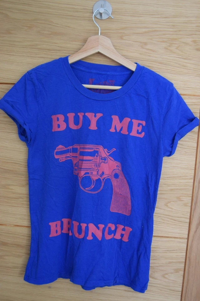 CAMISETA LOCAL CELEBRITY BUY ME BRUNCH TALLA UK 6 EU 34 C16 Foto 1 de 2