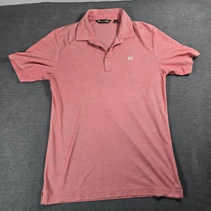 TravisMathew Poloshirt Herren Medium Pink Heather Golf bestickt Logo Kragen - Bild 1 von 6