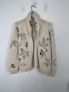 Orvis Sweater Women Small Merino Wool Chunky Floral Grandma Cottage Knit Outdoor - Picture 1 of 10