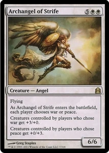 Archangel of Strife 7/318 Commander 2011 MTG Rare - Picture 1 of 1