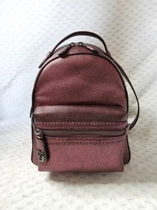 Mochila Coach Campus 23 Cuero Guijarro Metálico BERRY F40715 - Imagen 1 de 10