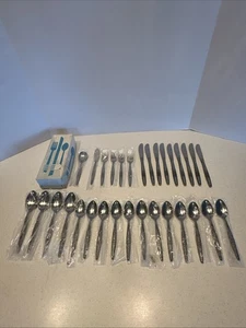 Interpur Single Cottage Rose Stainless Steel 31 Pc Flatware With Box Japan - Picture 1 of 19