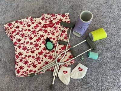 American Girl Feel Better Kit. Doll Hospital Gown & Socks. Truly Me. No Box EUC - Image 1 of 4