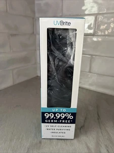 NEW OPEN BOX UVBrite UV self cleaning water bottle metal insulated 18.6 oz BLACK - Picture 1 of 2
