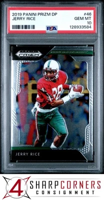 2019 PANINI PRIZM DRAFT PICKS #46 JERRY RICE HOF PSA 10 - Image 1 of 3