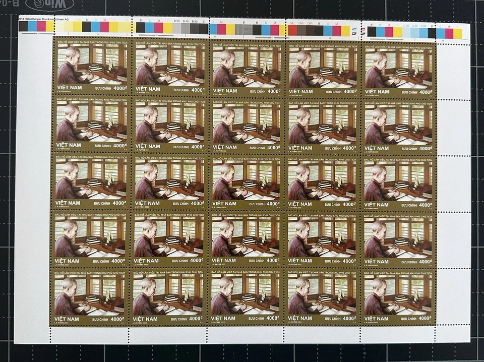 Vietnam 2023 Ho Chi Minh zancos casa palacio presidencial sello como nuevo hoja completa Foto 1 de 1