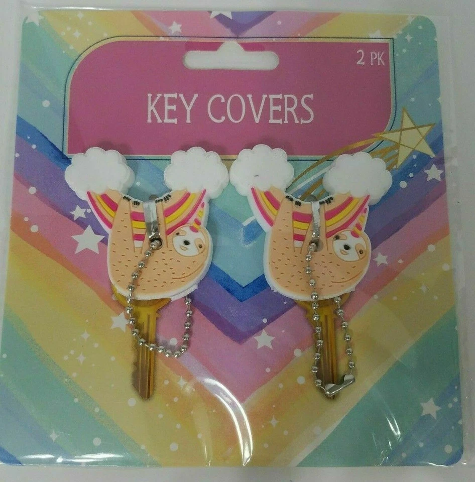 Cute 2 Pack Panda Bear Key Covers Caps for Keychain House Home Apartment