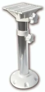 Aluminum Adjustable Telescopic Boat Seat Pedestal Swivel Head 49-76cm 19.5-30" - Bild 1 von 11